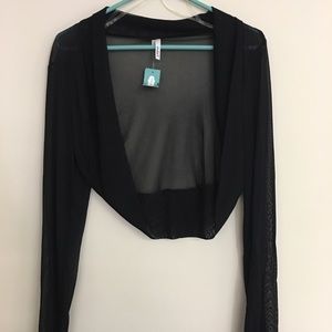 Black cropped shrug